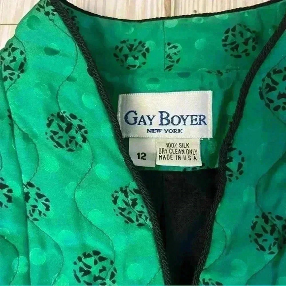 *not for sale* Vintage Gay Boyer Matching Silk Blouse and Quilted Jacket - Picture 8 of 10